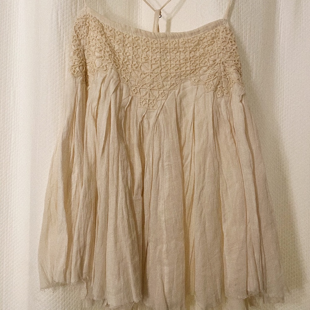 Free People Flowy Cream Tank